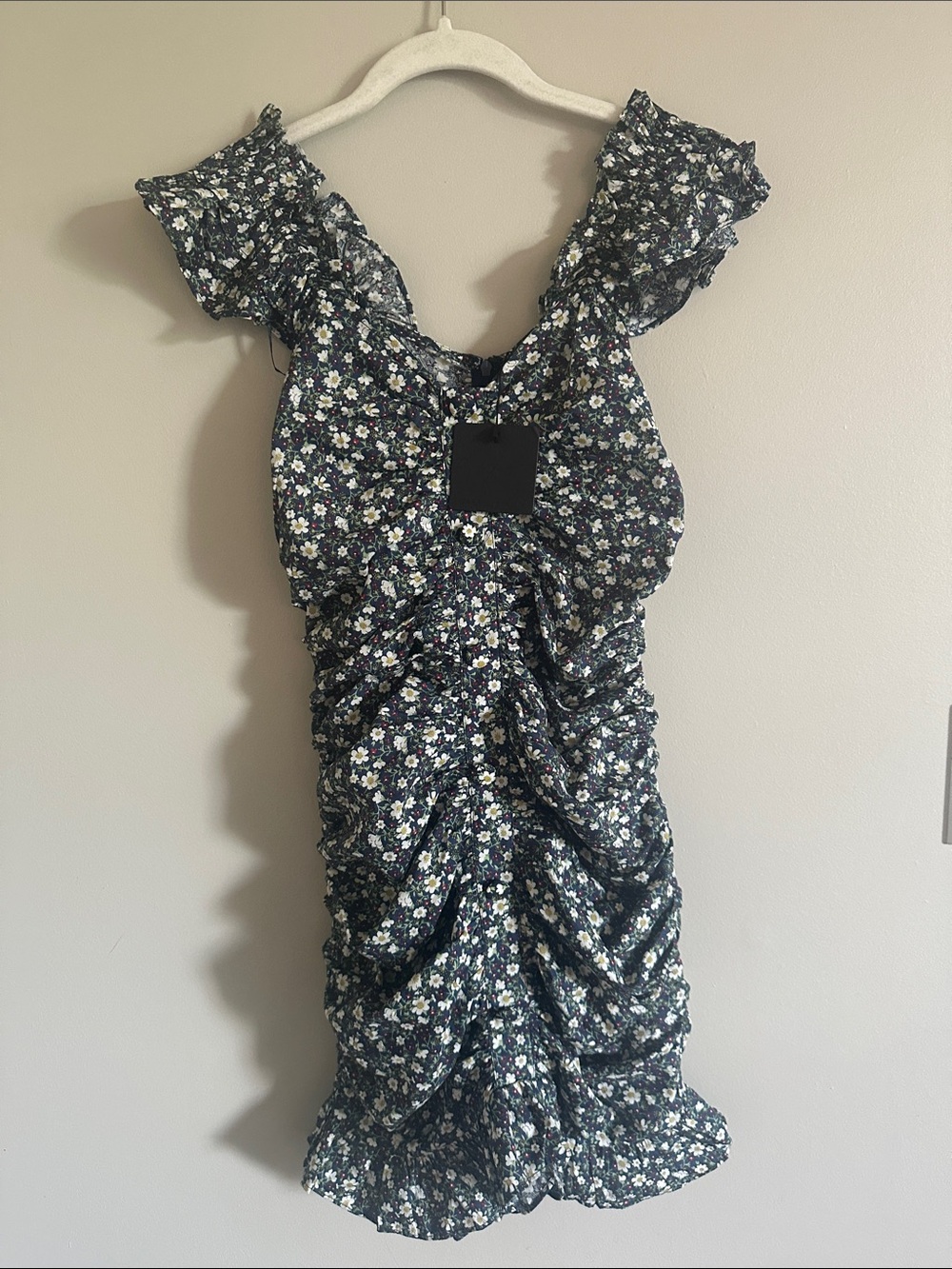 NWT Floral print ruched mini - Picture 9 of 13